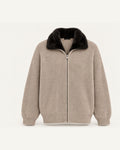 The Engadin Zip Knit — Fur Collar