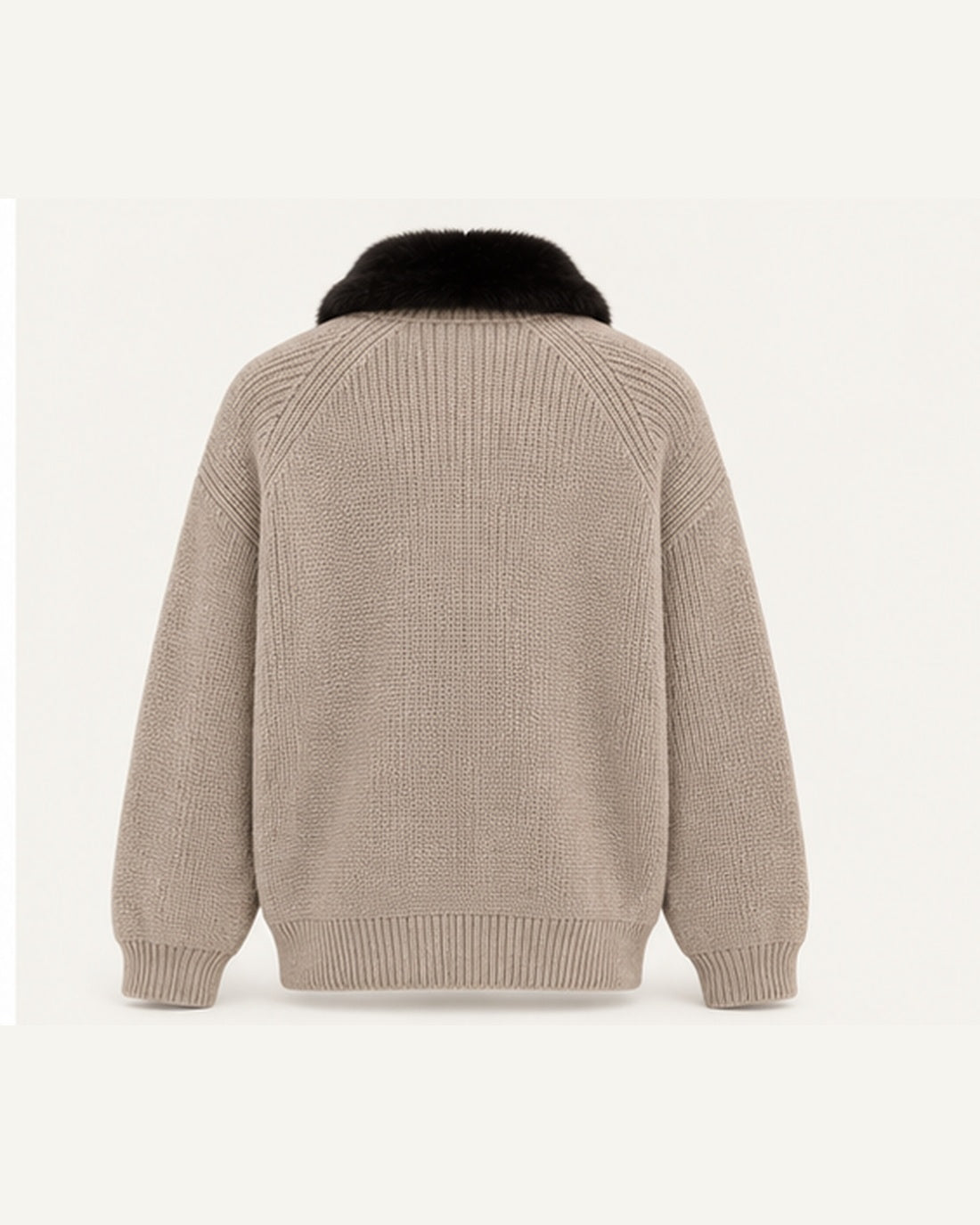 The Engadin Zip Knit — Fur Collar