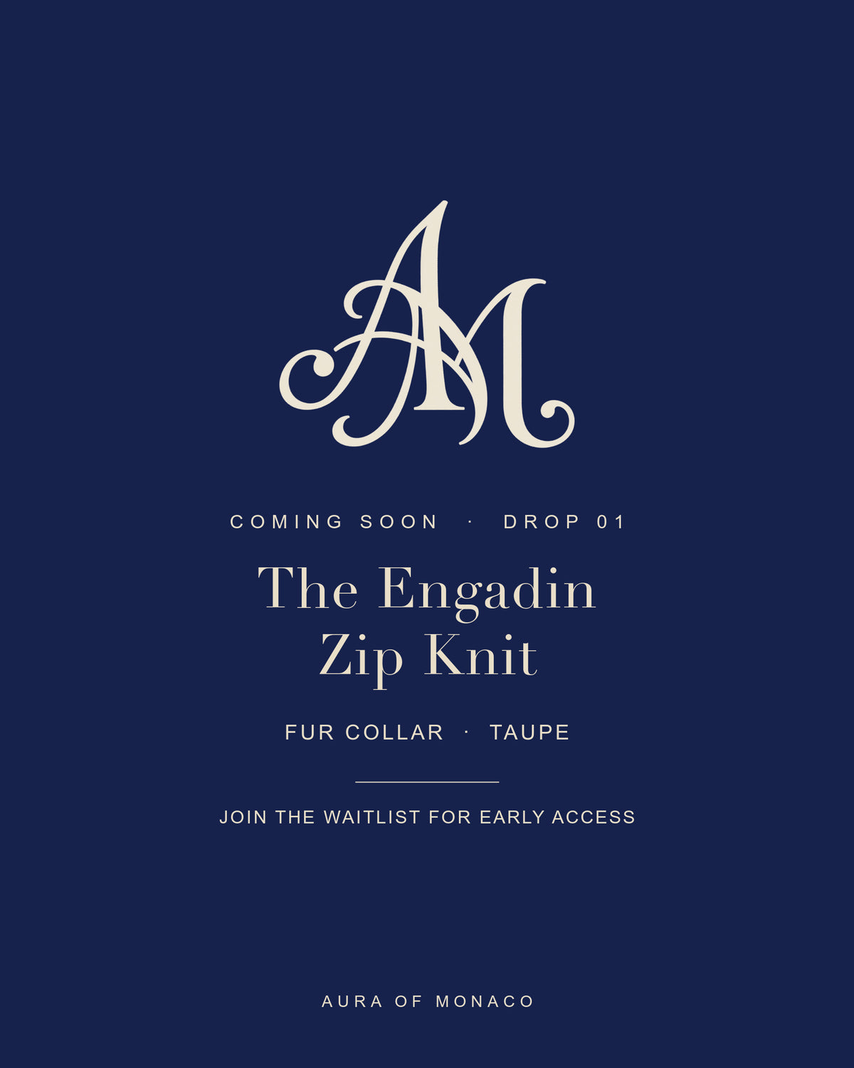 The Engadin Zip Knit — Coming soon, Drop 01